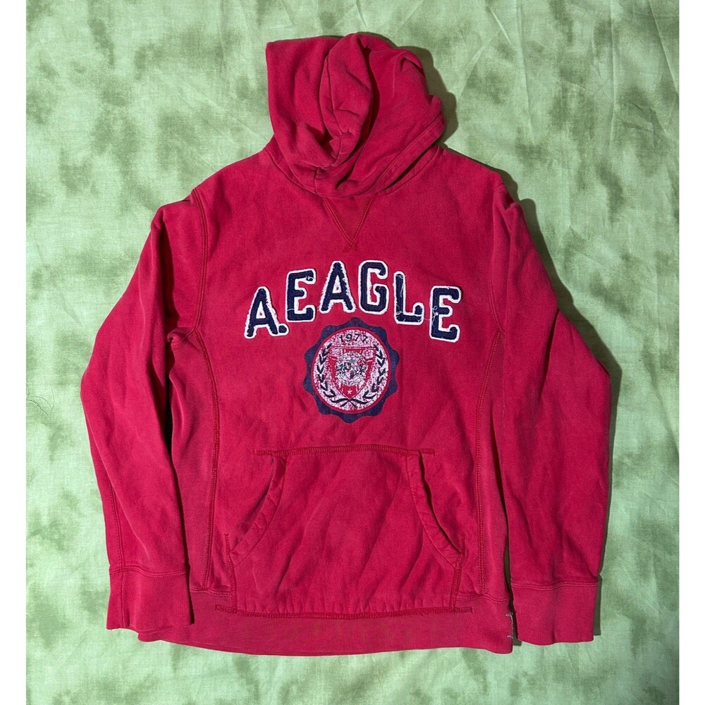 Red American Eagle Outfitters Graphic Hoodie Y2K Size Small